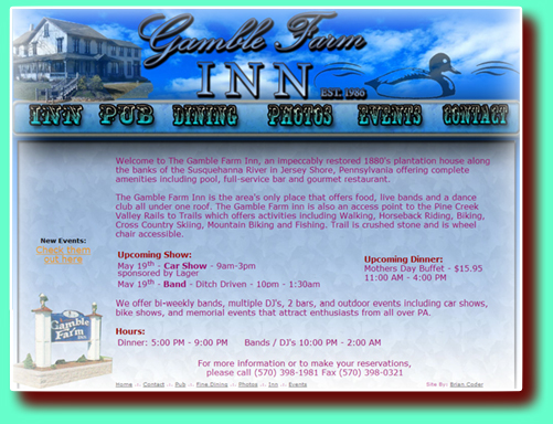 Gamble Farm Inn Jersey Shore PA