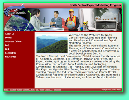 North Central Pennsylvania Regional Planning and Development Commission's Export Marketing Program